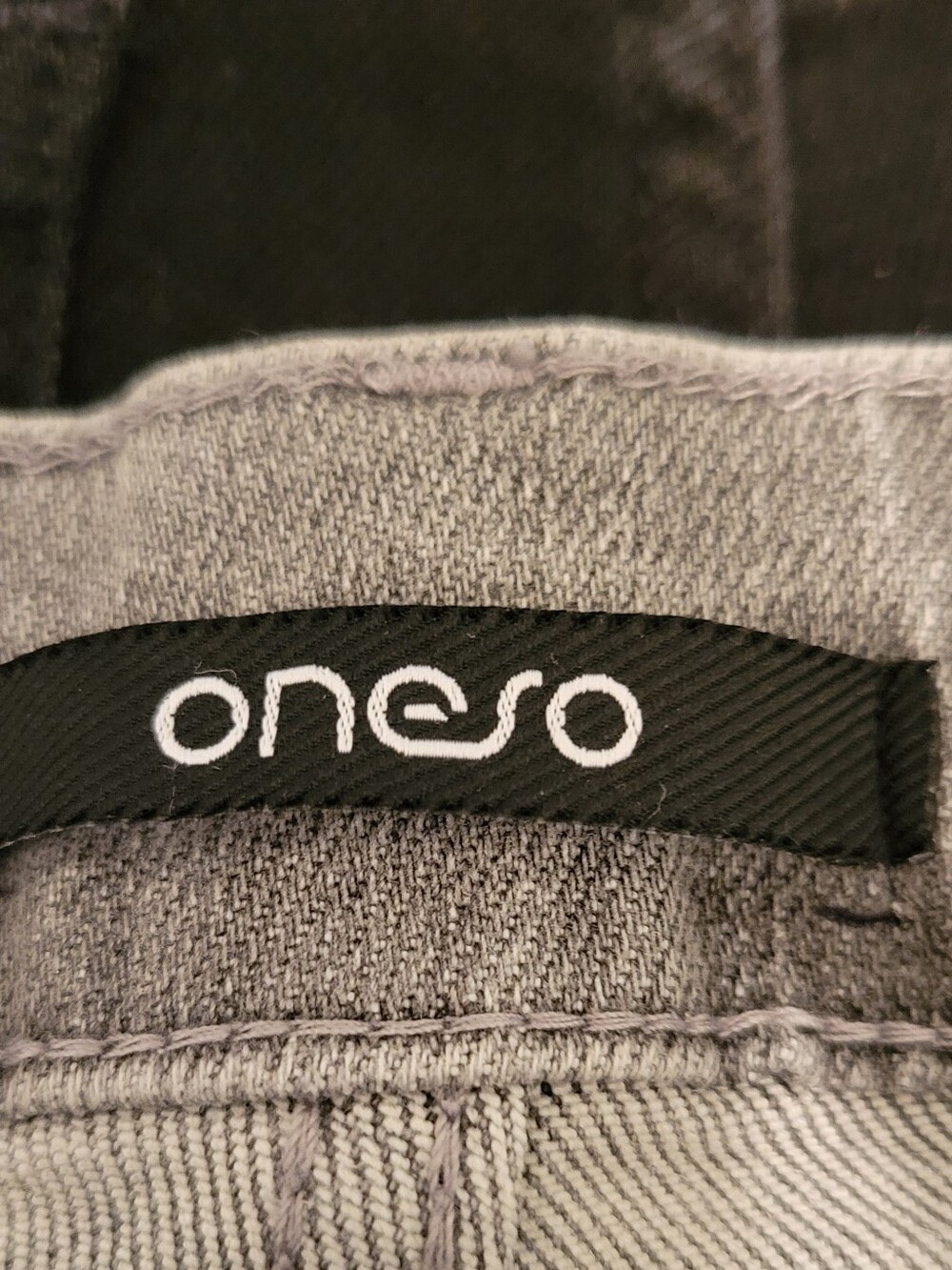 ONESO Gray Wide Leg Distressed Stretch Jeans Size 27 High Rise Denim 30" Inseam - Picture 8 of 10